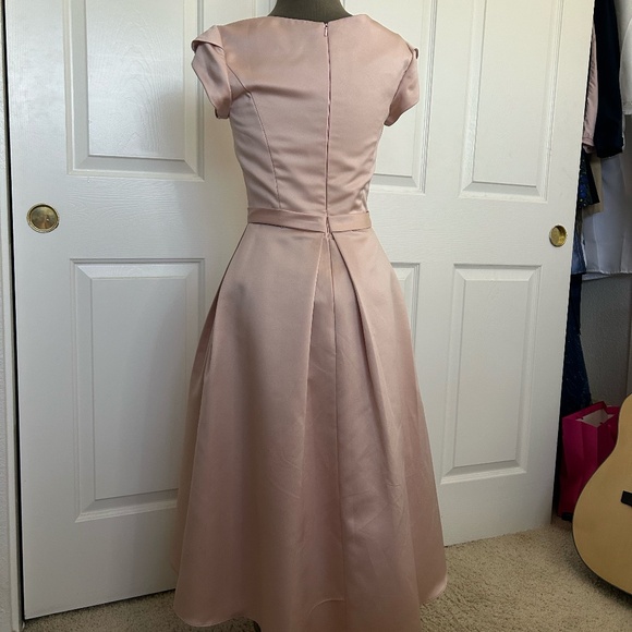 Light Pink Formal Midi Dress - Picture 3 of 4